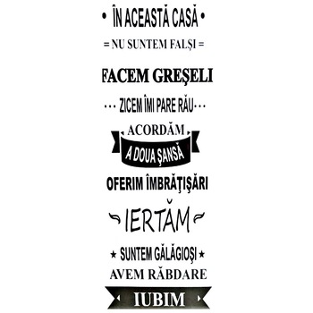 Sticker de perete cu mesaj motivational pentru familie, 78 x 30 cm, Alb Negru, JMB-BBL2932 Sticker de perete cu mesaj motivational pentru familie, 78 x 30 cm, Alb Negru, JMB-BBL2932