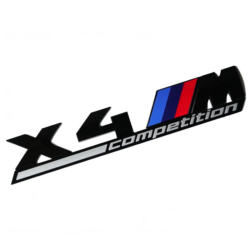 Emblema X4M Competition spate portbagaj BMW, Negru