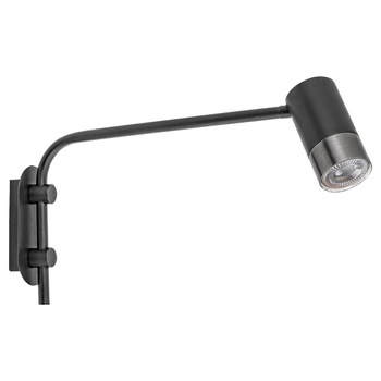 Lampa de perete Zircon 1XGU10 max 5W, Negru Mat , Flexibil Lampa de perete Zircon 1XGU10 max 5W, Negru Mat , Flexibil
