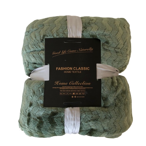 Patura pufoasa cocolino Olive, 200x230 cm, 1.6 kg, verde