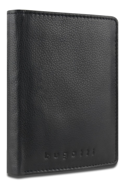 Portofel vertical barbati, bugatti, seria Punto, 49131201, piele naturala, negru