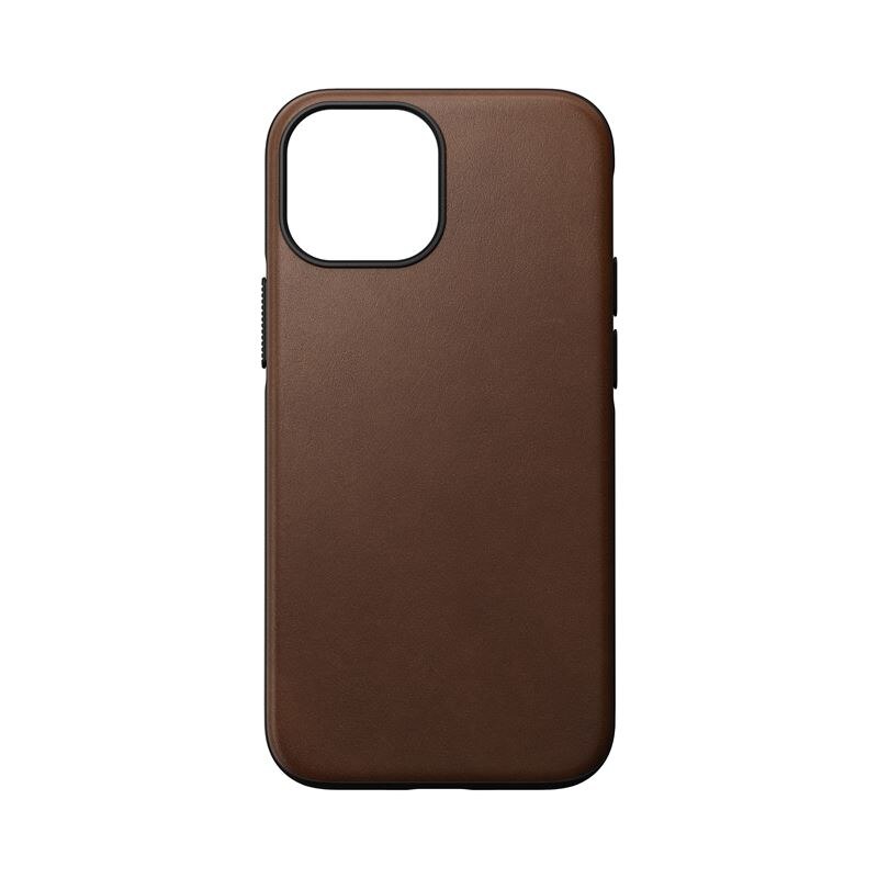 Carcasa din piele naturala NOMAD Rugged MagSafe compatibila cu iPhone 13 Mini Brown
