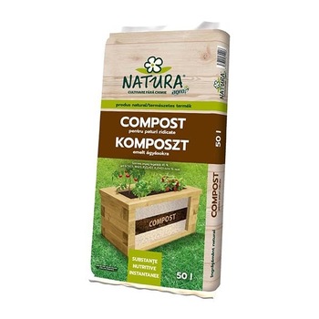 Compost pentru jardiniere, Natura , 50l, start 2 Compost pentru jardiniere, Natura , 50l, start 2