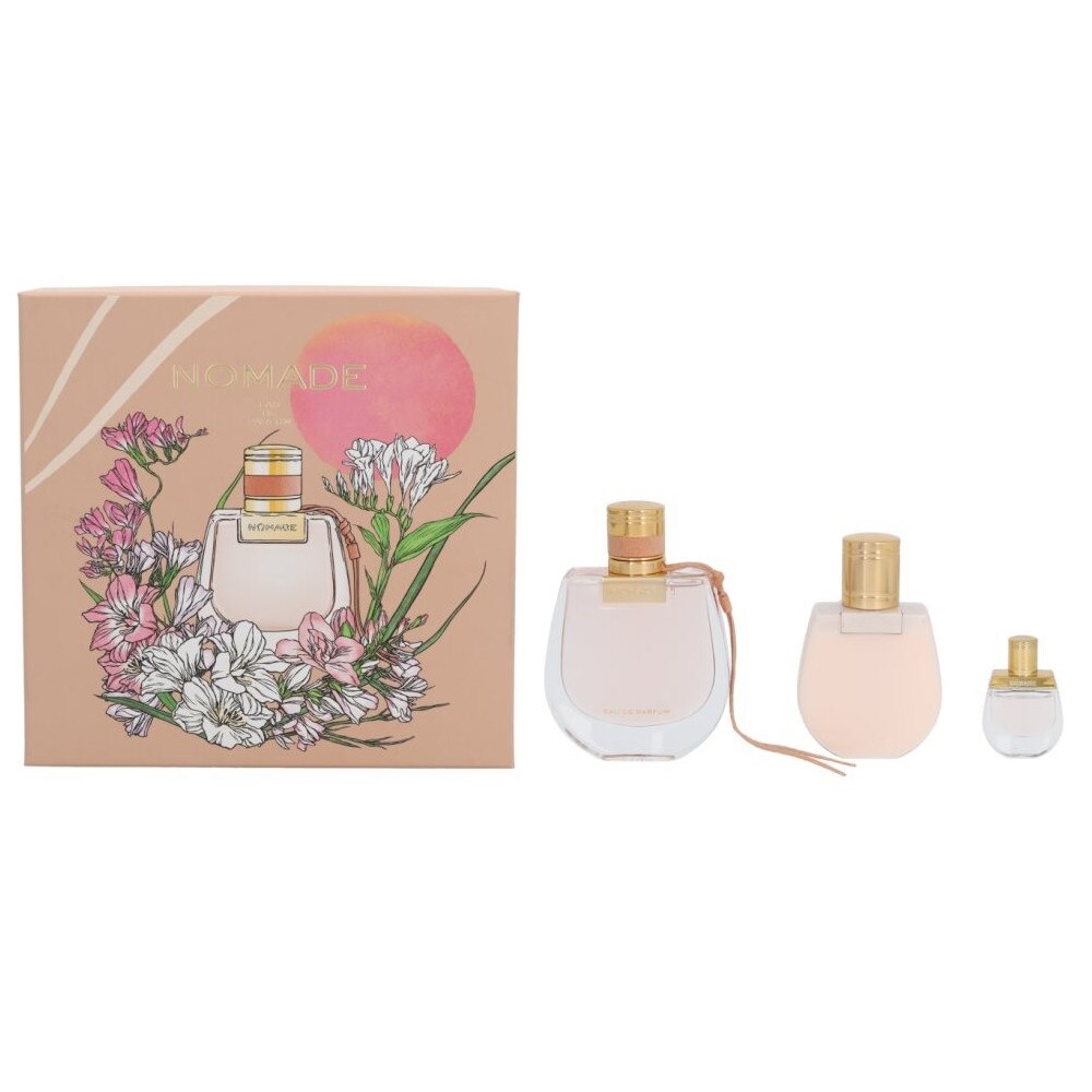 Set cadou Chloe, apa de parfum Nomade 75ml, apa de parfum 5ml, lotiune de corp 100ml