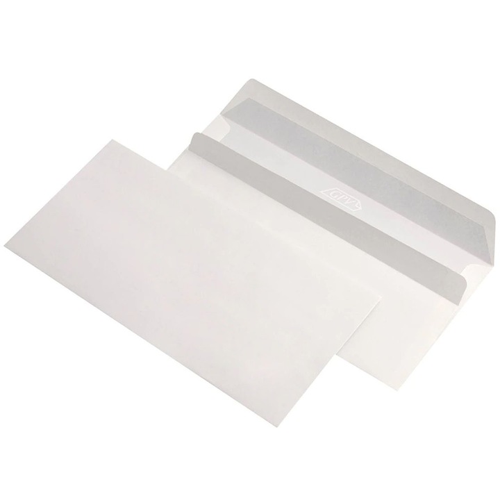 Set 1000 Plicuri DL Albe Autoadezive, 110x220 mm, 80g