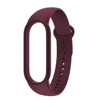 Curea bratara fitness compatibila cu Xiaomi Mi Band 5, silicon, Visiniu, TLF-BBL2956 Curea bratara fitness compatibila cu Xiaomi Mi Band 5, silicon, Visiniu, TLF-BBL2956