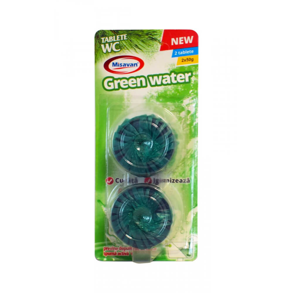 Set 2 Tablete Bazin Misavan Green Water, 2x50g