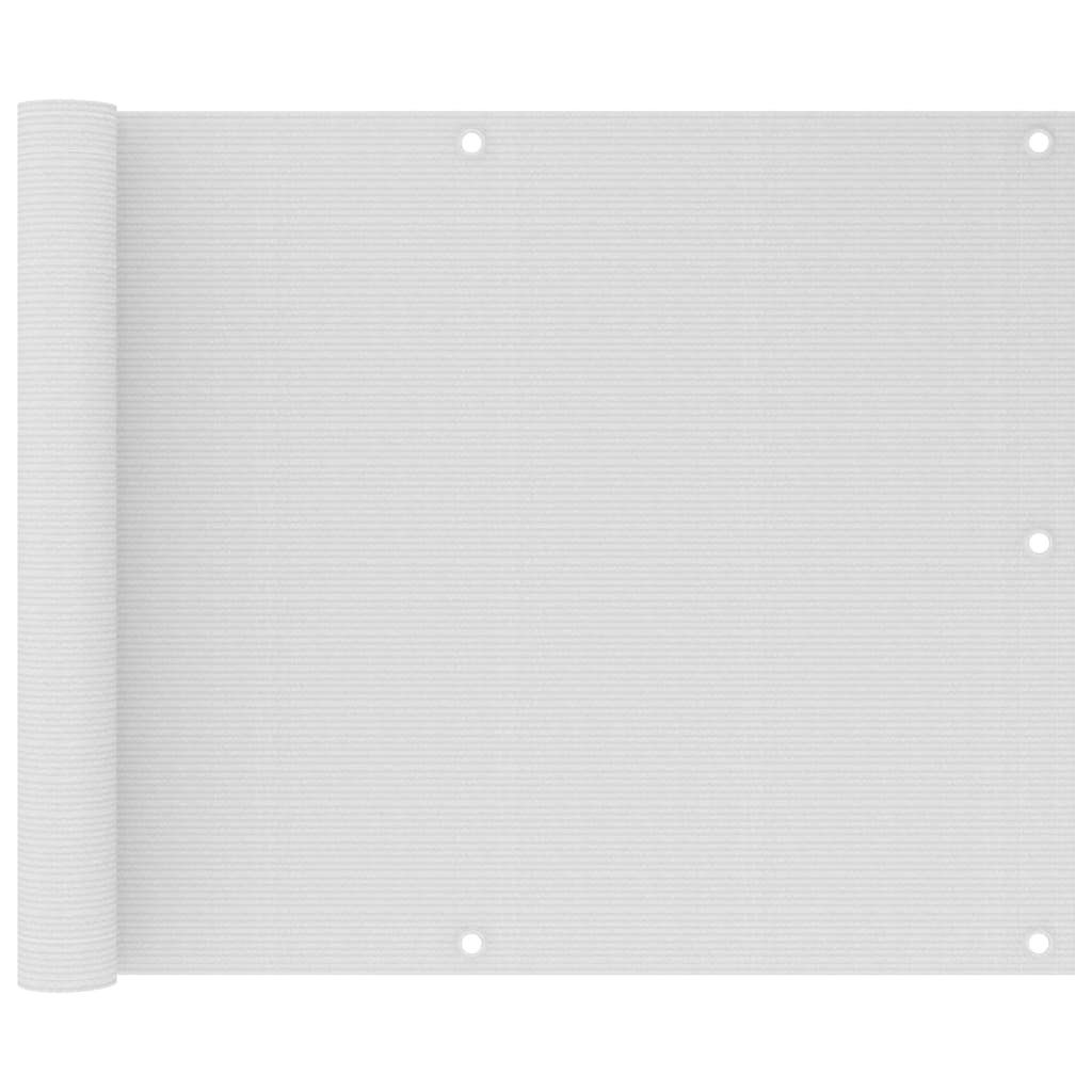 Paravan de protectie pentru balcon vidaXL, Polietilena, 75 x 300 cm, Alb