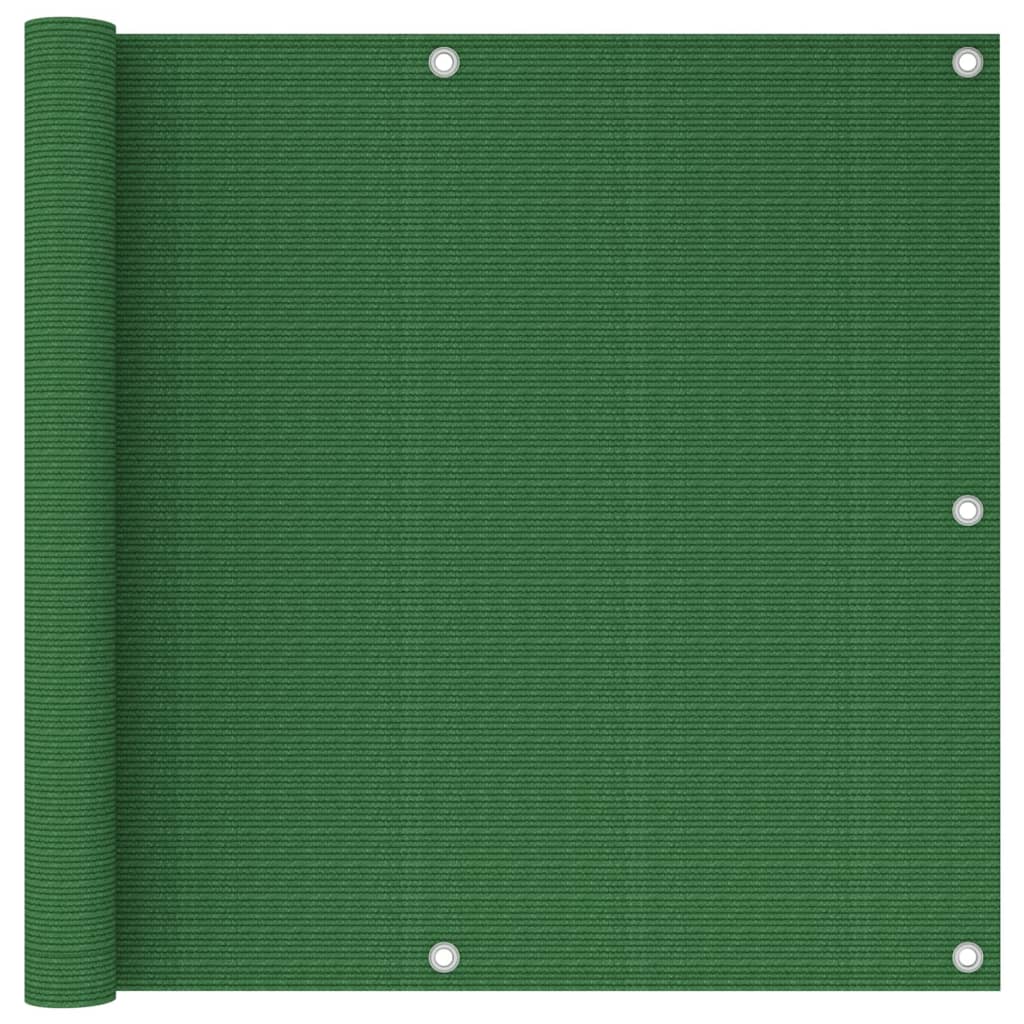 Paravan de protectie pentru balcon vidaXL, Polietilena, 90 x 500 cm, Verde