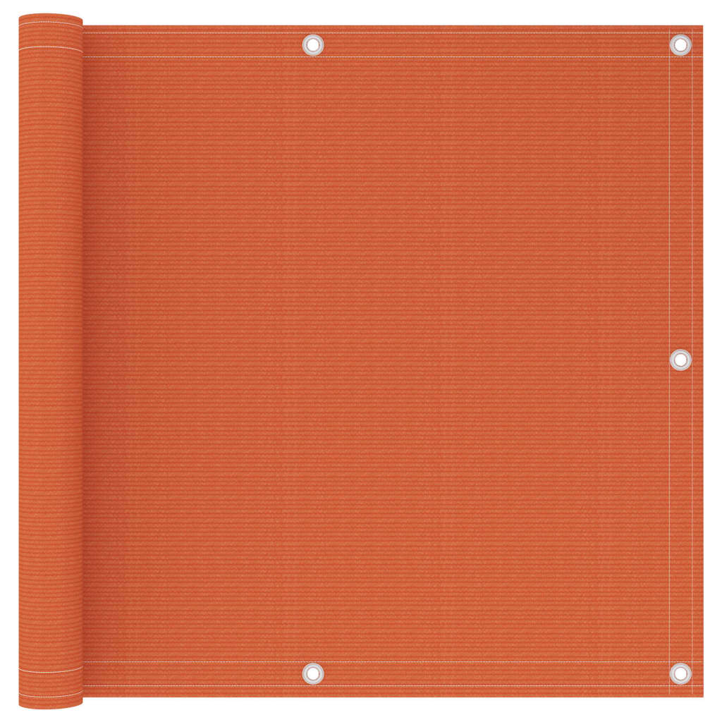 Paravan de protectie pentru balcon vidaXL, Polietilena, 90 x 400 cm, Portocaliu