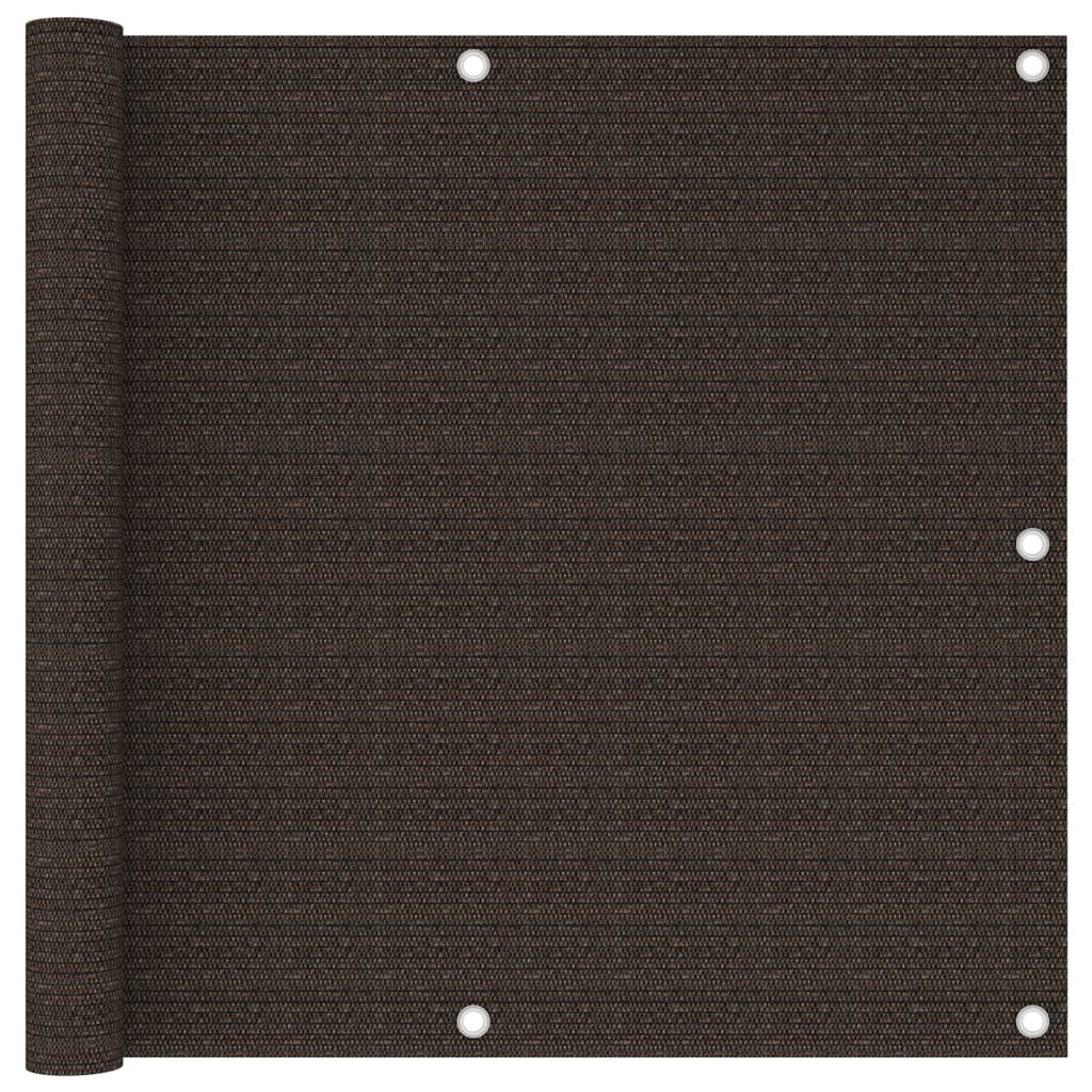 Paravan de protectie pentru balcon vidaXL, Polietilena, 90 x 400 cm, Maro