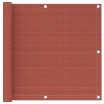 Paravan de protectie pentru balcon vidaXL, Polietilena, 90 x 500 cm, Caramiziu Paravan de protectie pentru balcon vidaXL, Polietilena, 90 x 500 cm, Caramiziu
