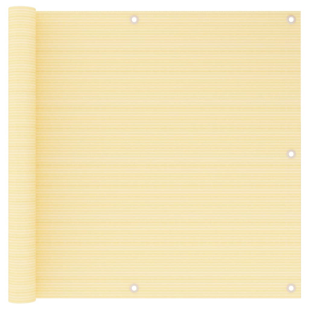 Paravan de protectie pentru balcon vidaXL, Polietilena, 90 x 400 cm, Bej