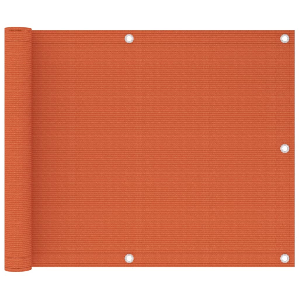 Paravan de protectie pentru balcon vidaXL, Polietilena, 75 x 300 cm, Portocaliu
