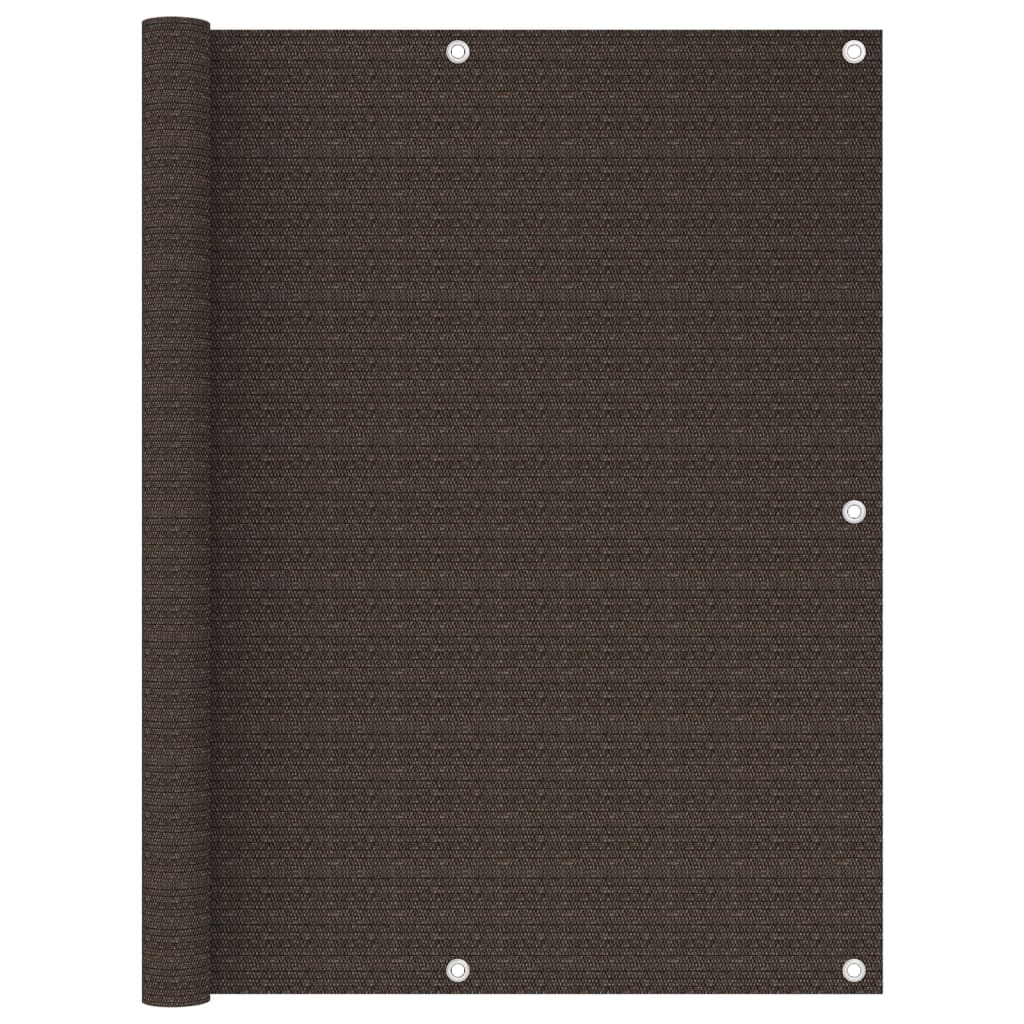 Paravan de protectie pentru balcon vidaXL, Polietilena, 120 x 400 cm, Maro