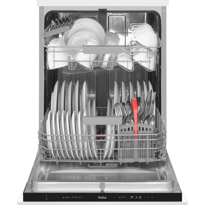 Masina de spalat vase incorporabila Amica DIM62E7qH, 14 seturi, 7 programe, 60 cm