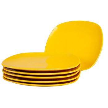 Set 6 farfurii intinsa pentru casa familiei tale, Cesiro, ∅ 26 cm, Galben Papadie Set 6 farfurii intinsa pentru casa familiei tale, Cesiro, ∅ 26 cm, Galben Papadie