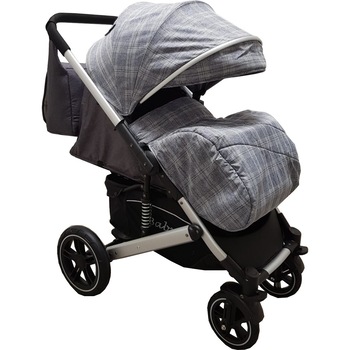 Carucior nou nascuti 2 in 1 BABY CARE™ PRO 512, Cu geanta bebe inclusa, Suspensii, Cadru aluminiu Silver, Plasa insecte, Gri cu Carouri Carucior nou nascuti 2 in 1 BABY CARE™ PRO 512, Cu geanta bebe inclusa, Suspensii, Cadru aluminiu Silver, Plasa insecte, Gri cu Carouri