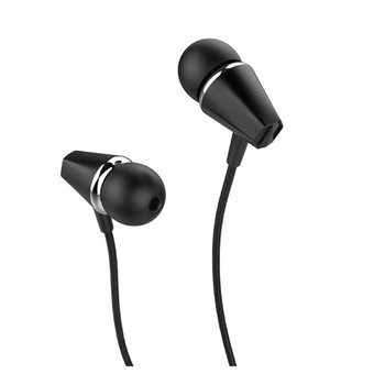 Casti in-ear cu microfon, HOCO Honor M34, conector tip Jack 3.5 mm, control pe fir, lungime cablu 120 cm, negre Casti in-ear cu microfon, HOCO Honor M34, conector tip Jack 3.5 mm, control pe fir, lungime cablu 120 cm, negre