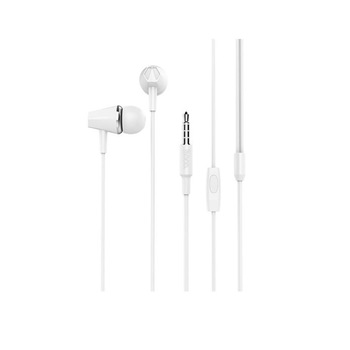 Casti in-ear cu microfon, HOCO Honor M34, conector tip Jack 3.5 mm, control pe fir, lungime cablu 120 cm, albe Casti in-ear cu microfon, HOCO Honor M34, conector tip Jack 3.5 mm, control pe fir, lungime cablu 120 cm, albe