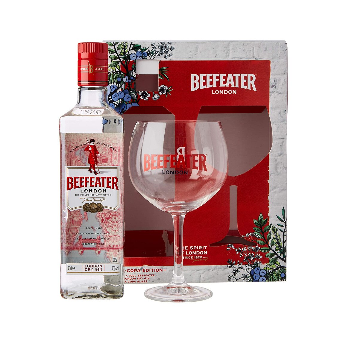 Gin Beefeater London Dry Gin 700ml Copa Glass Gift Pack