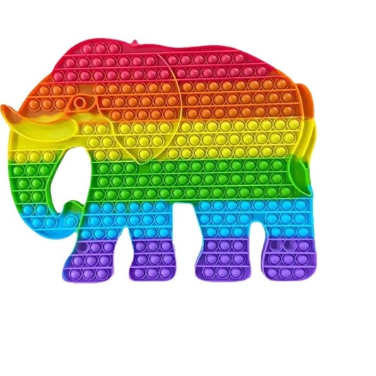 Jucarie antistres din silicon, Flippy, Pop It Now and Flip It, Elefant, Multicolor