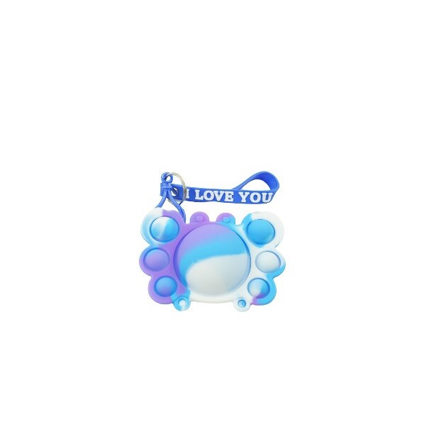 Jucarie antistres din silicon, Flippy®, Pop It Now tip breloc, Crab, Multicolor, V2