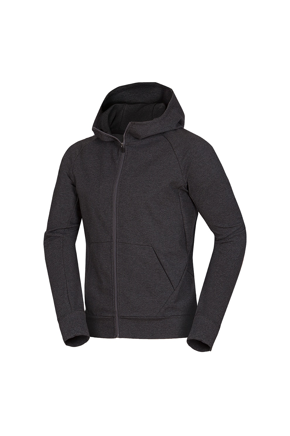 NORTHFINDER, Hanorac cu fermoar si buzunare frontale Bherm, Negru melange