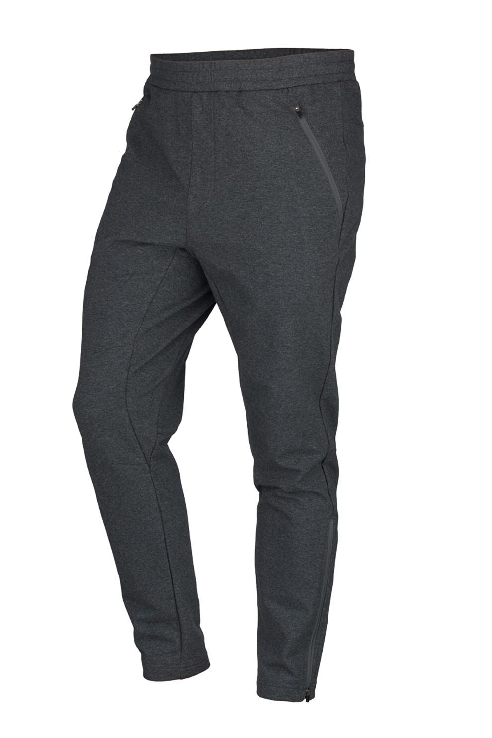 NORTHFINDER, Pantaloni cu talie medie si buzunare cu fermoar Huvin, Negru stins