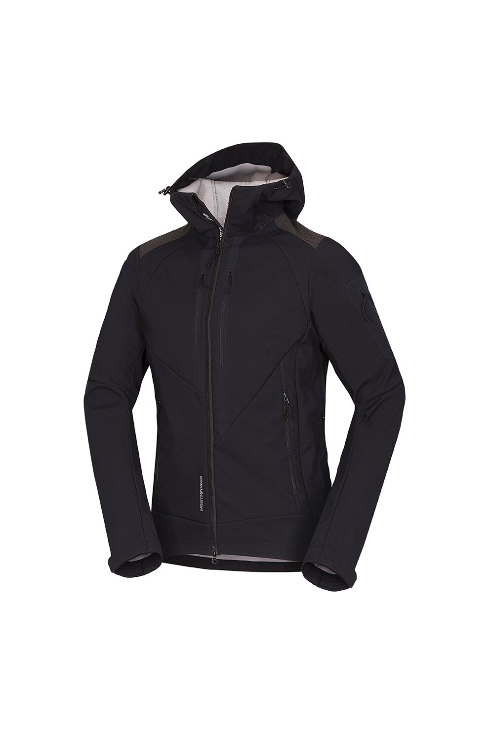 NORTHFINDER, Jacheta softshell cu gluga pentru trekking Barrett, Negru/Gri inchis
