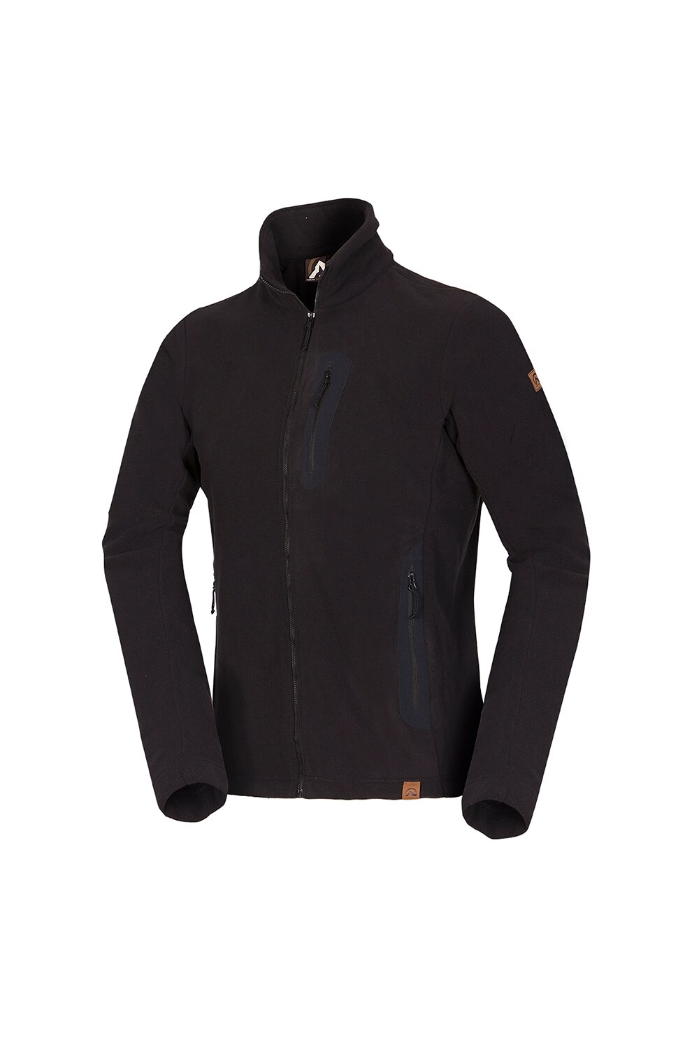 NORTHFINDER, Bluza sport cu fermoar si buzunar pe piept, pentru drumetii Franklin, Negru
