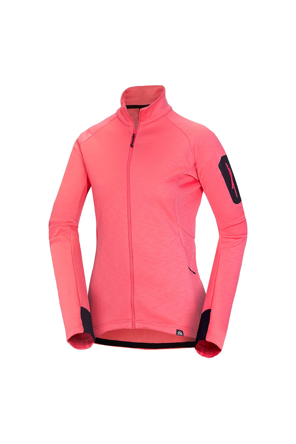NORTHFINDER, Bluza sport cu fermoar, pentru drumetii Monroe, Roz aprins/Negru, XS