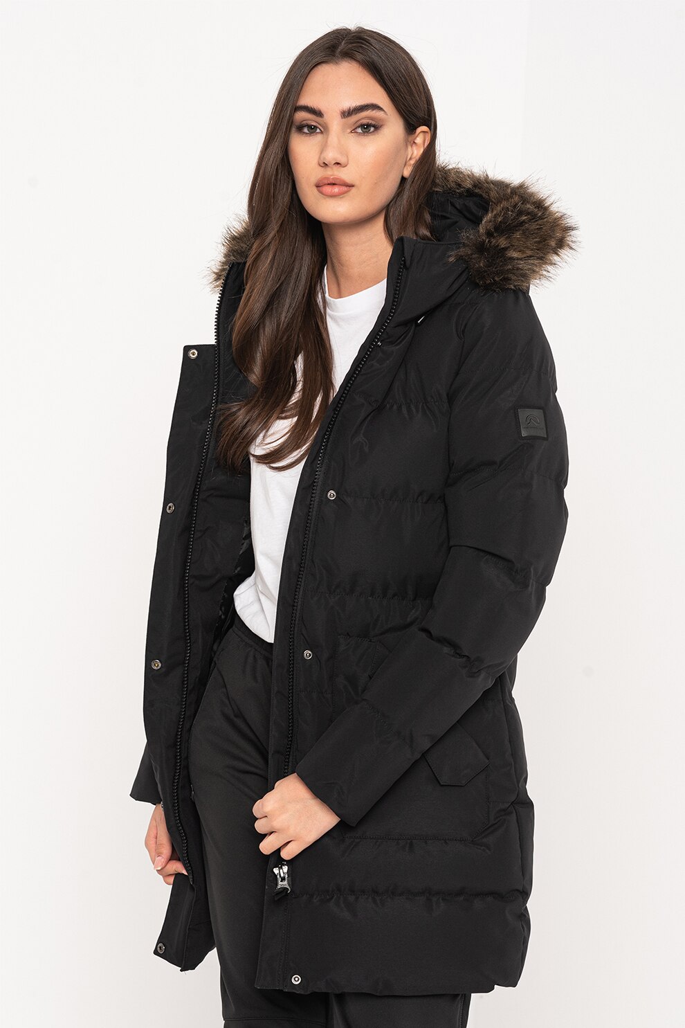 NORTHFINDER, Geaca matlasata Lacey, Negru