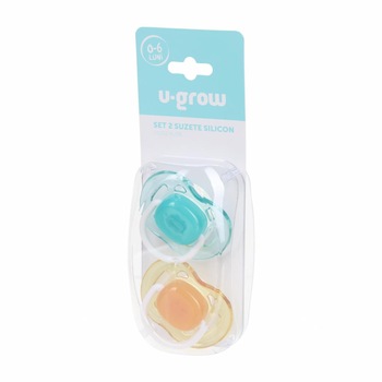 Set 2 Suzete Silicon 0-6 Luni, Multicolor Set 2 Suzete Silicon 0-6 Luni, Multicolor