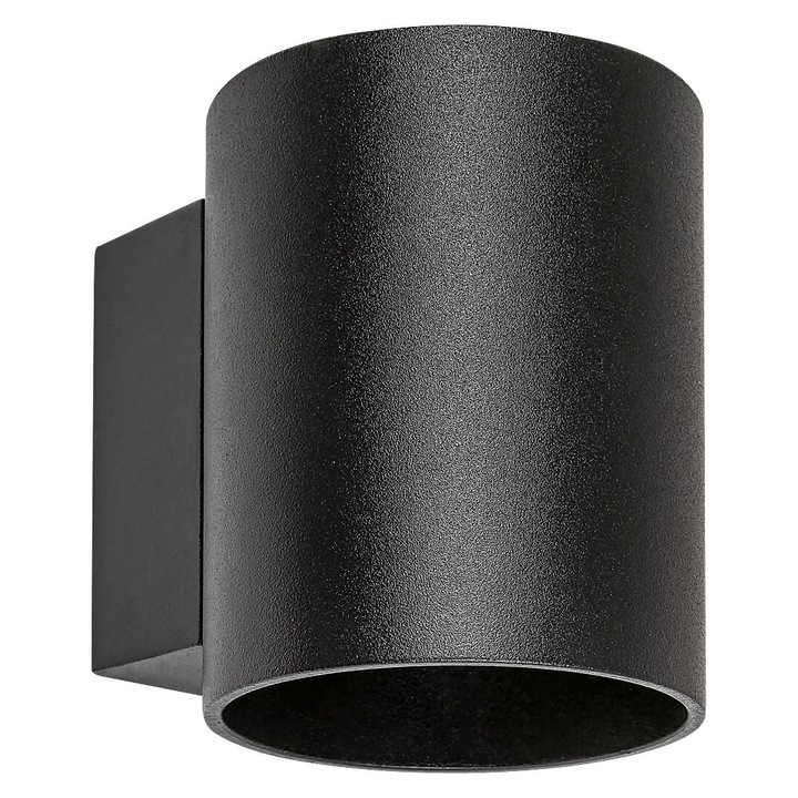 Аплик Kaunas Rabalux, 1xG9 max.10W, Метална, Черна, Кръгла форма, IP20