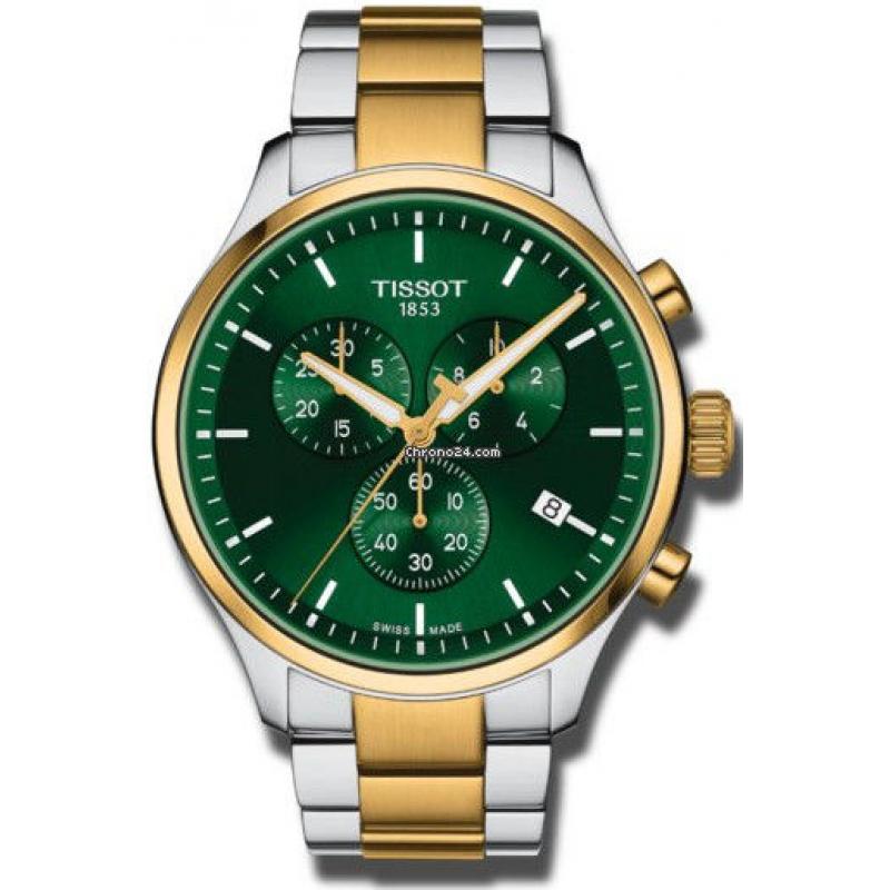 Ceas Tissot Chrono XL Man Quartz, Otel, 10 ATM, Argintiu/Auriu