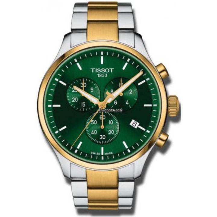 Ceas Tissot Chrono XL Man Quartz, Otel, 10 ATM, Argintiu/Auriu