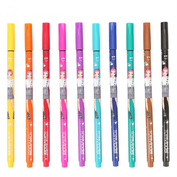 Set 10 Carioci Asortate Top Model Fineliner