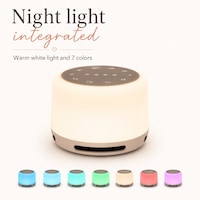 Dispozitiv Sunet Alb, LittleDomi, Functie Lampa de Veghe, Memorie, Timer, Portabil, Autonomie 10h, White Noise, pentru Bebelusi si Adulti, Reincarcabil, 24 Sunete