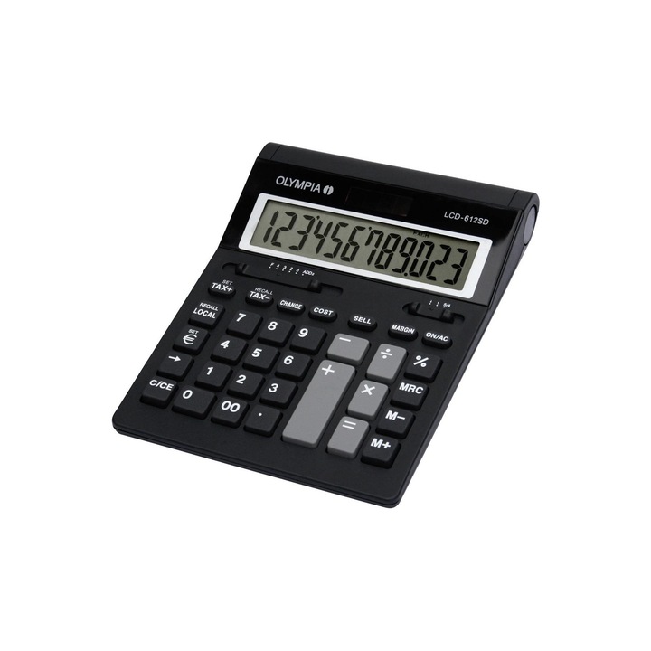 Офис калкулатор 12 цифри, двойно захранване Olimpia LCD 612 SD