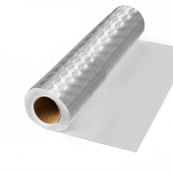 Folie de aluminiu autoadeziva, protectie bucatarie, 60 x 500 cm Folie de aluminiu autoadeziva, protectie bucatarie, 60 x 500 cm