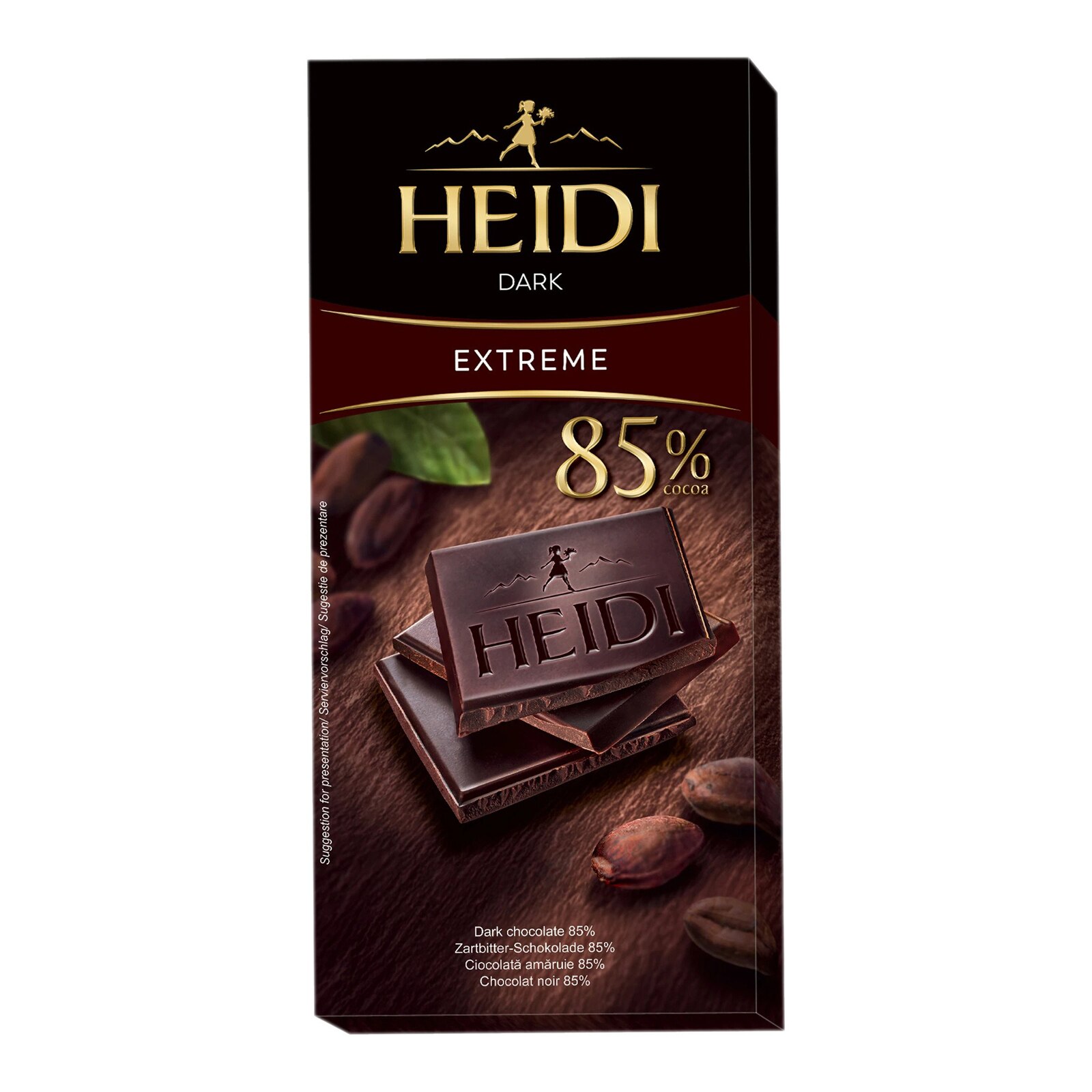 Ciocolata amaruie Heidi Dark Extreme, 85%, 80g