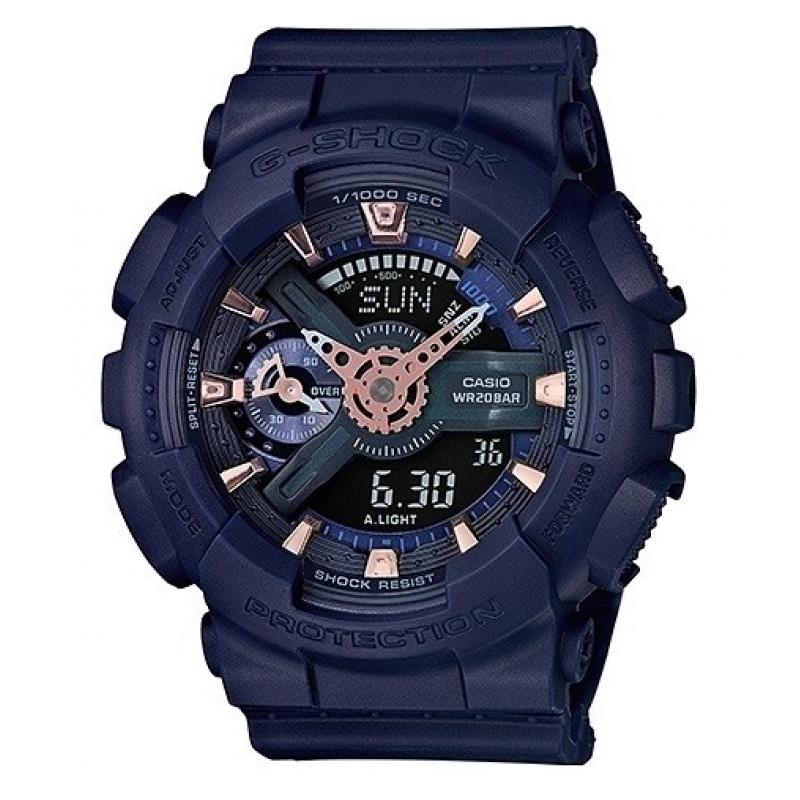 Ceas de dama Sport Casio G-Shock GMA S110CM, Albastru inchis
