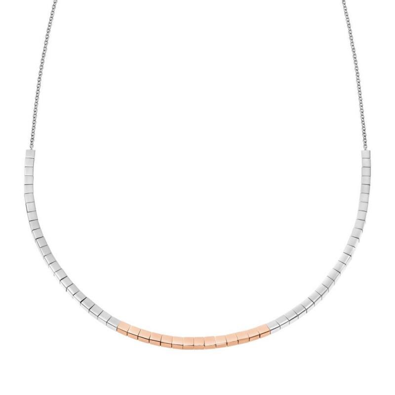 Colier Calvin Klein Tune, Otel inoxidabil, 60 cm, Argintiu/Auriu