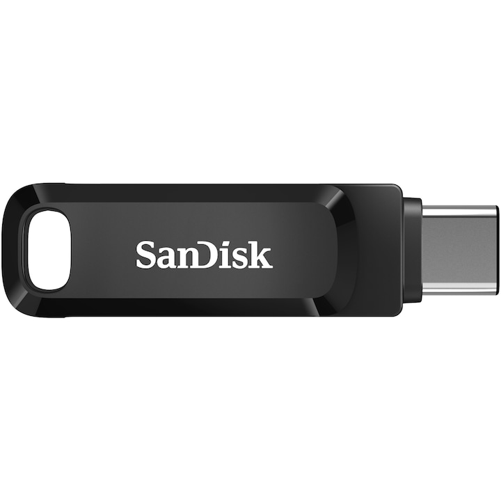 SanDisk Ultra Dual Drive Go USB Memória, USB-C, 256 GB, Fekete