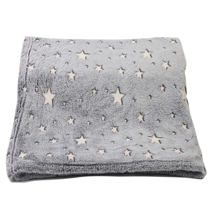 ProCart® Foszforeszkáló takaró, 150x200 cm, csillagok világítanak a sötétben, puha és kényelmes