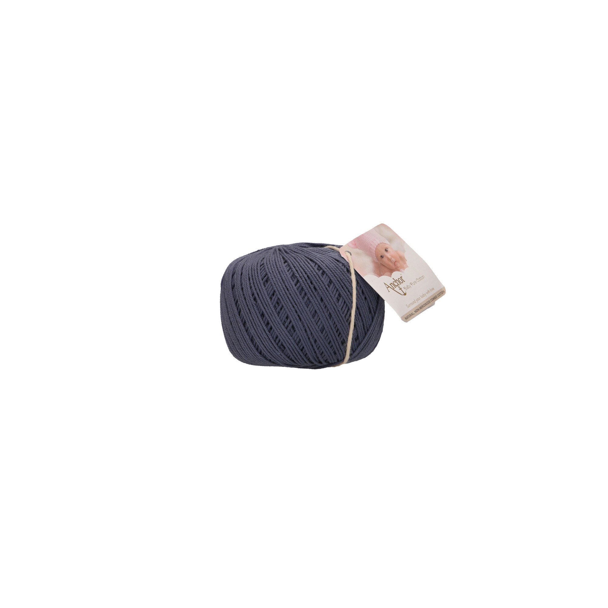 Fir de crosetat, Anchor Baby Pure Cotton, 100% bumbac natural, hipoalergenic, lungime 165 m, 50 g, albastru denim 00269