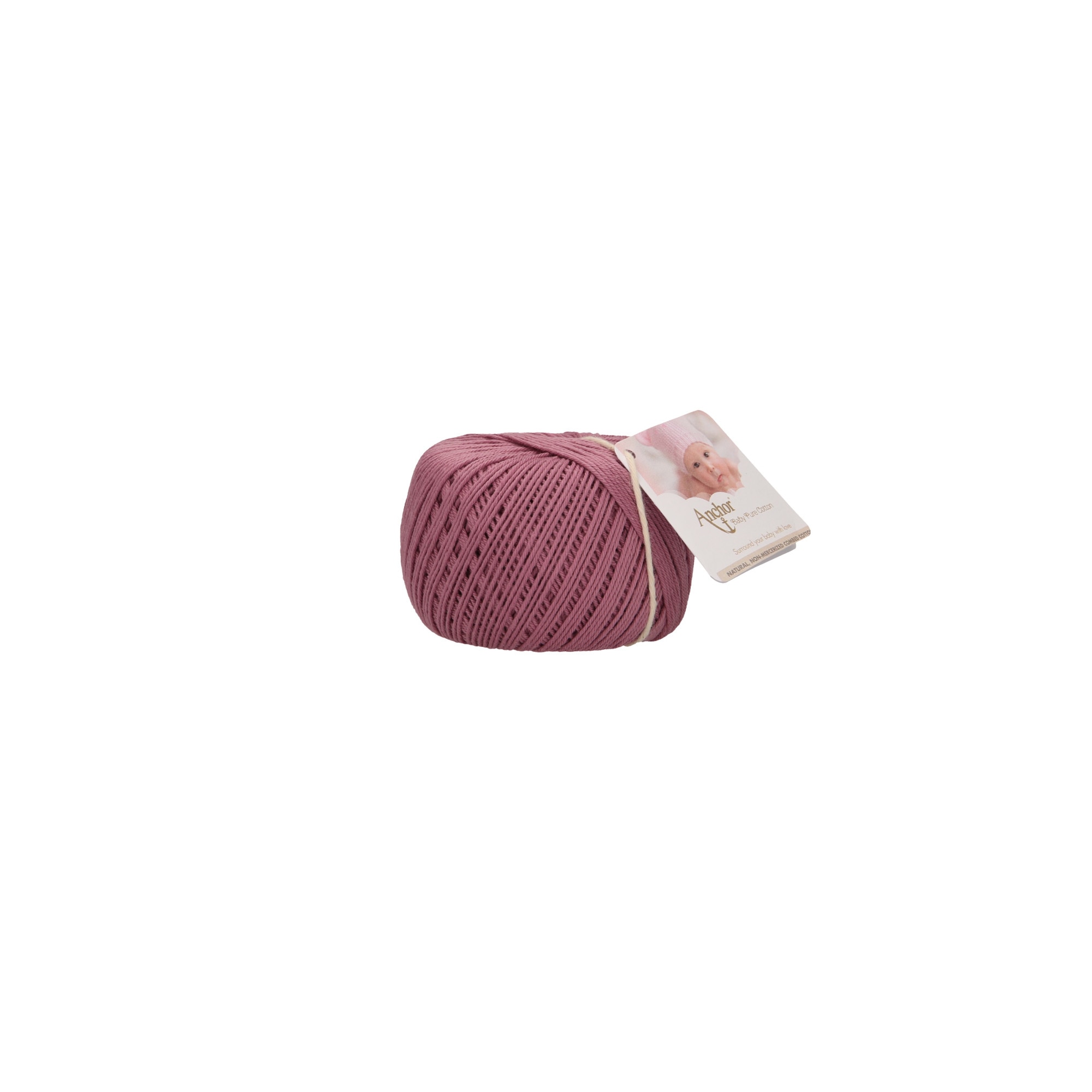 Fir de crosetat, Anchor Baby Pure Cotton, 100% bumbac natural, hipoalergenic, lungime 165 m, 50 g, liliac 00430