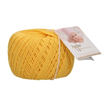 Fir de crosetat, Anchor Baby Pure Cotton, 100% bumbac natural, hipoalergenic, lungime 165 m, 50 g, galben 00305 Fir de crosetat, Anchor Baby Pure Cotton, 100% bumbac natural, hipoalergenic, lungime 165 m, 50 g, galben 00305