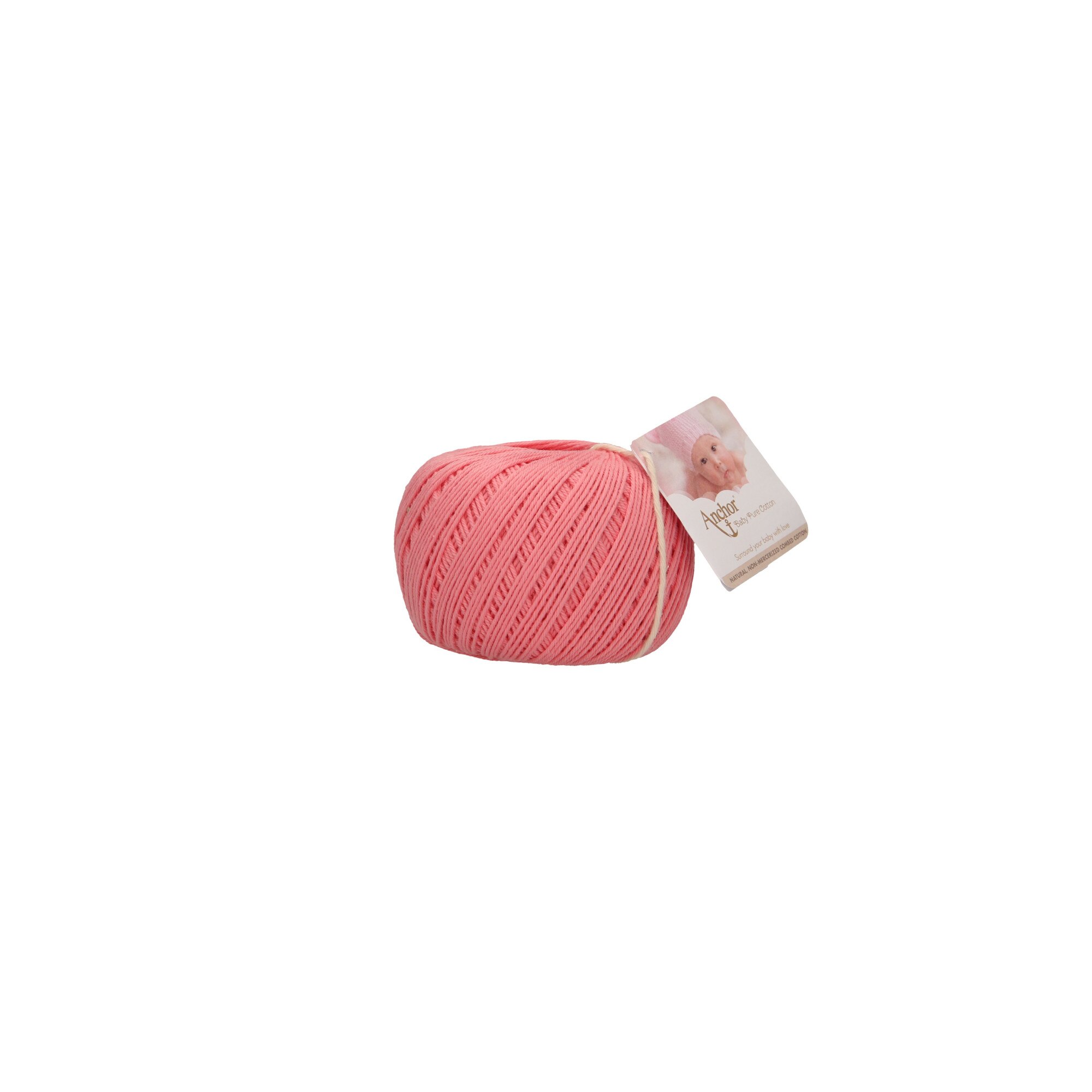 Fir de crosetat, Anchor Baby Pure Cotton, 100% bumbac natural, hipoalergenic, lungime 165 m, 50 g, roz 00409